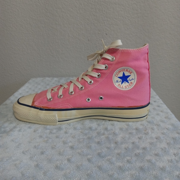 Vintage 80s Pink Converse Chuck Taylor Allstar Size 8.5 (Rare) - Picture 8 of 9